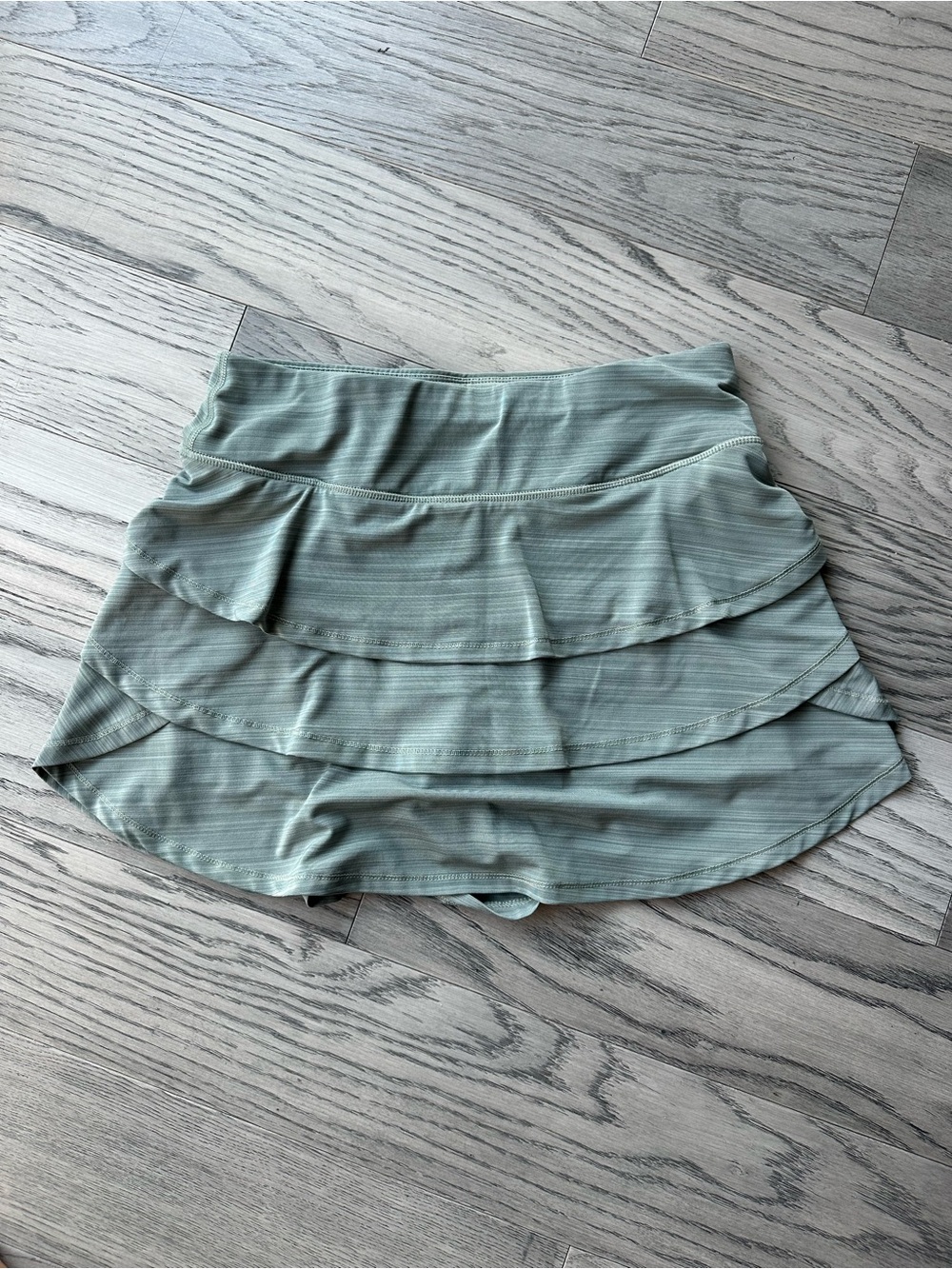 Calvin Klein Sage Green Tiered Ruffle Skort